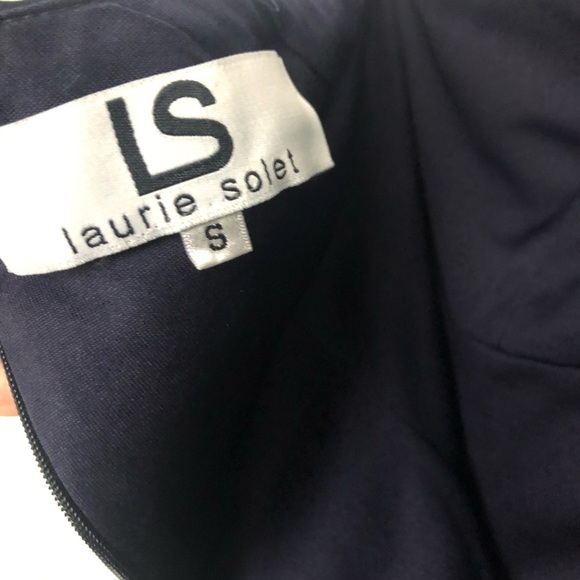 Navy ruched one-shouldered cocktail dress - Picture 5 of 5